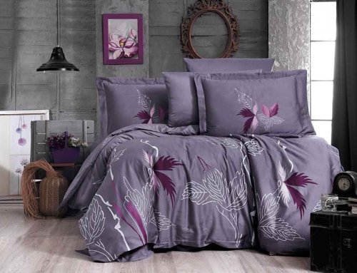 New Collection Deluxe Satin Duvet Cover Set Tango